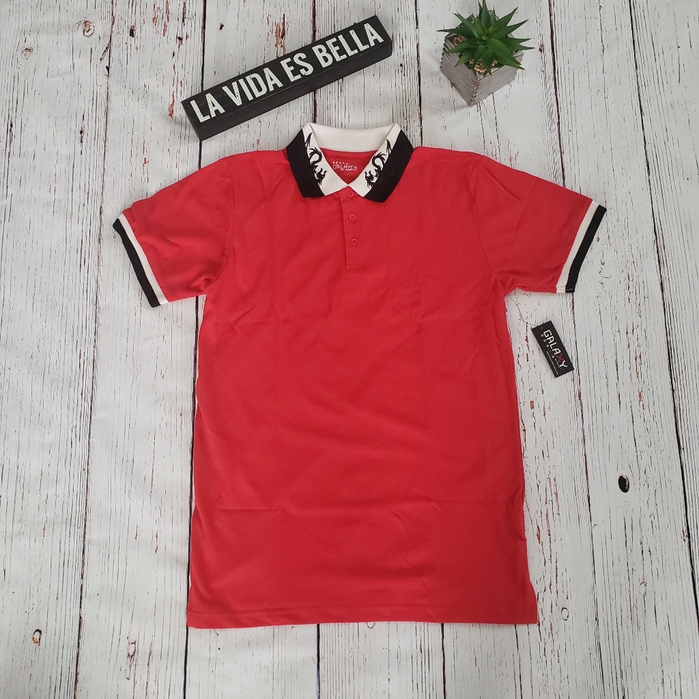 Galaxy by Harvic polo shirt size large